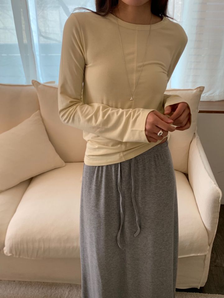 KOMOREBI韓國直郵實拍女士新款時尚26春夏休閑推薦長袖T恤KOMOREBI長袖T恤