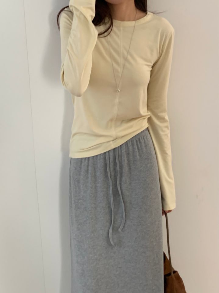 KOMOREBI韓國直郵實拍女士新款時尚26春夏休閑推薦長袖T恤KOMOREBI長袖T恤