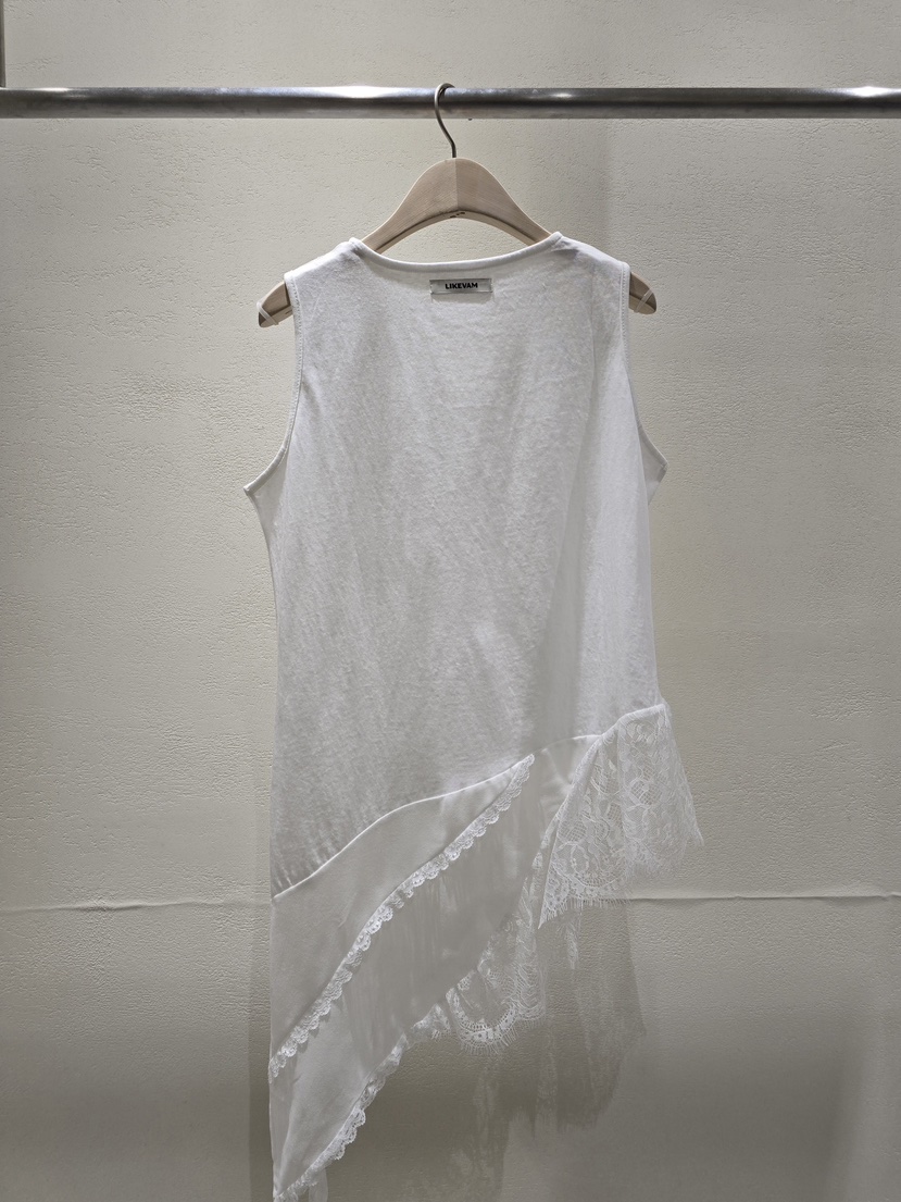 LIKEVAM韓國直郵女士新品26春夏推薦時尚職業吊帶背心不對稱LIKEVAM吊帶/背心