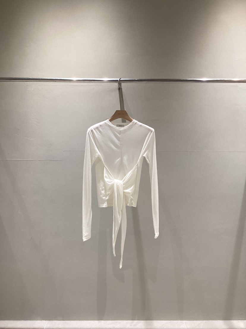 NEAR LEAP-P韓國直郵實拍女士新款休閑熱賣長袖T恤腰帶NEAR LEAP/The N:L長袖T恤圖色1