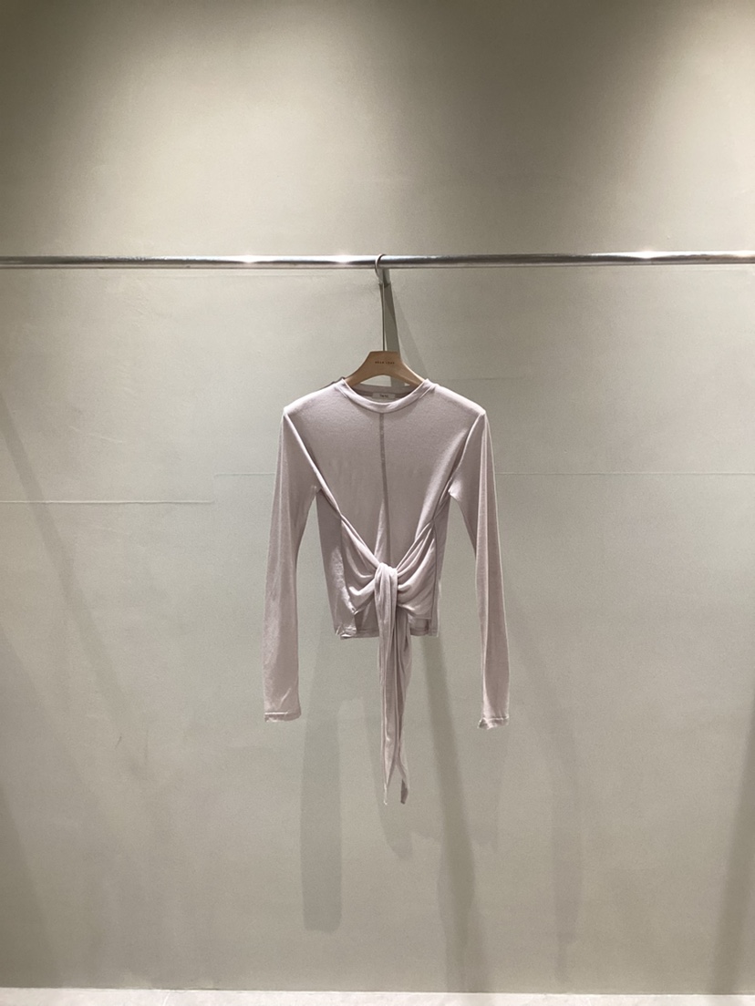 NEAR LEAP-P韓國直郵實拍女士新款休閑熱賣長袖T恤腰帶NEAR LEAP/The N:L長袖T恤圖色2