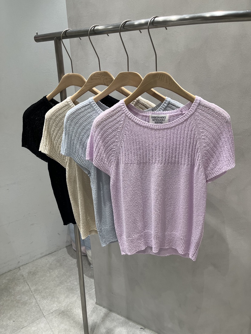 EVERCOMMERCE METICULOUSLY DESIGNED韓國代購女士新品熱賣針織衫羅紋EVERCOMMERCE METICULOUSLY DESIGNED針織衫