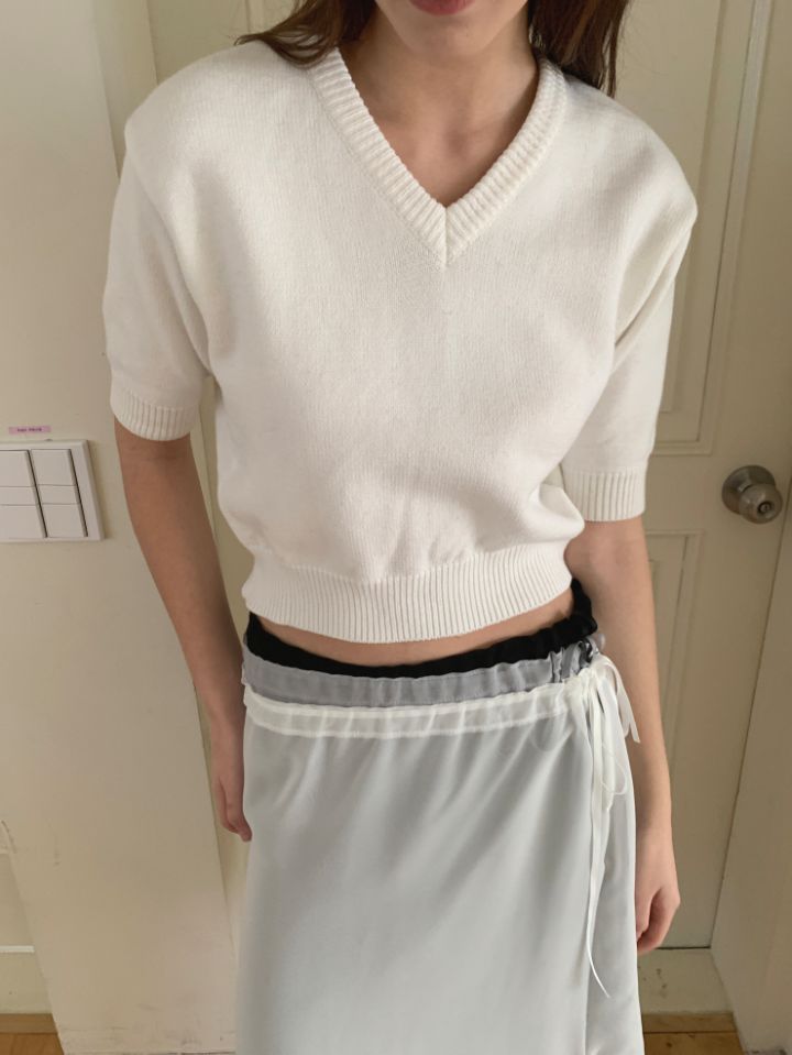 LIVE FOREVER韓國東大門代購女士新品熱賣人氣針織衫V領LIVE FOR_EVER針織衫