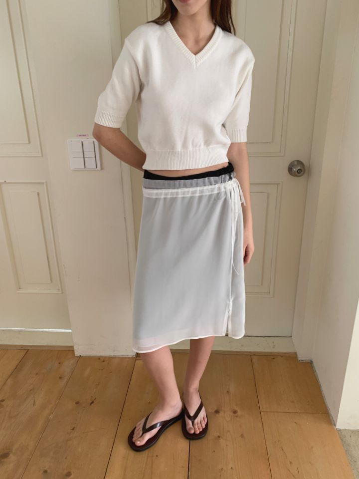 LIVE FOREVER韓國東大門代購女士新品熱賣人氣針織衫V領LIVE FOR_EVER針織衫