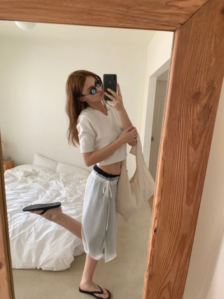 LIVE FOREVER韓國東大門代購女士新品熱賣人氣針織衫V領LIVE FOR_EVER針織衫