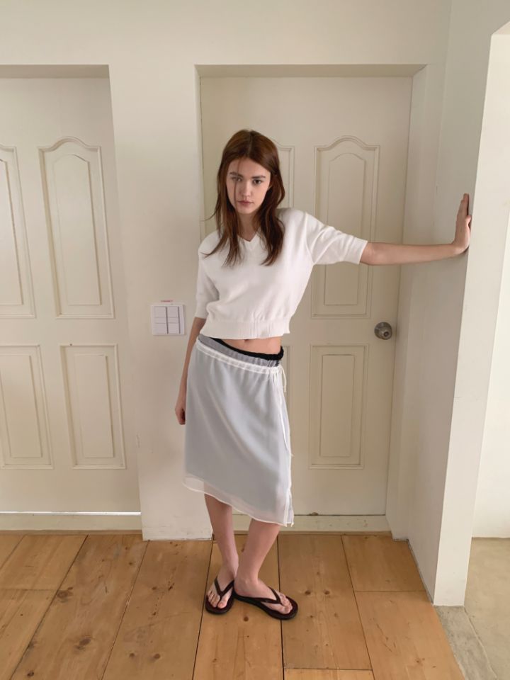 LIVE FOREVER韓國東大門代購女士新品熱賣人氣針織衫V領LIVE FOR_EVER針織衫