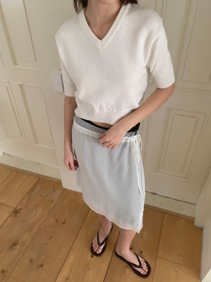 LIVE FOREVER韓國東大門代購女士新品熱賣人氣針織衫V領LIVE FOR_EVER針織衫