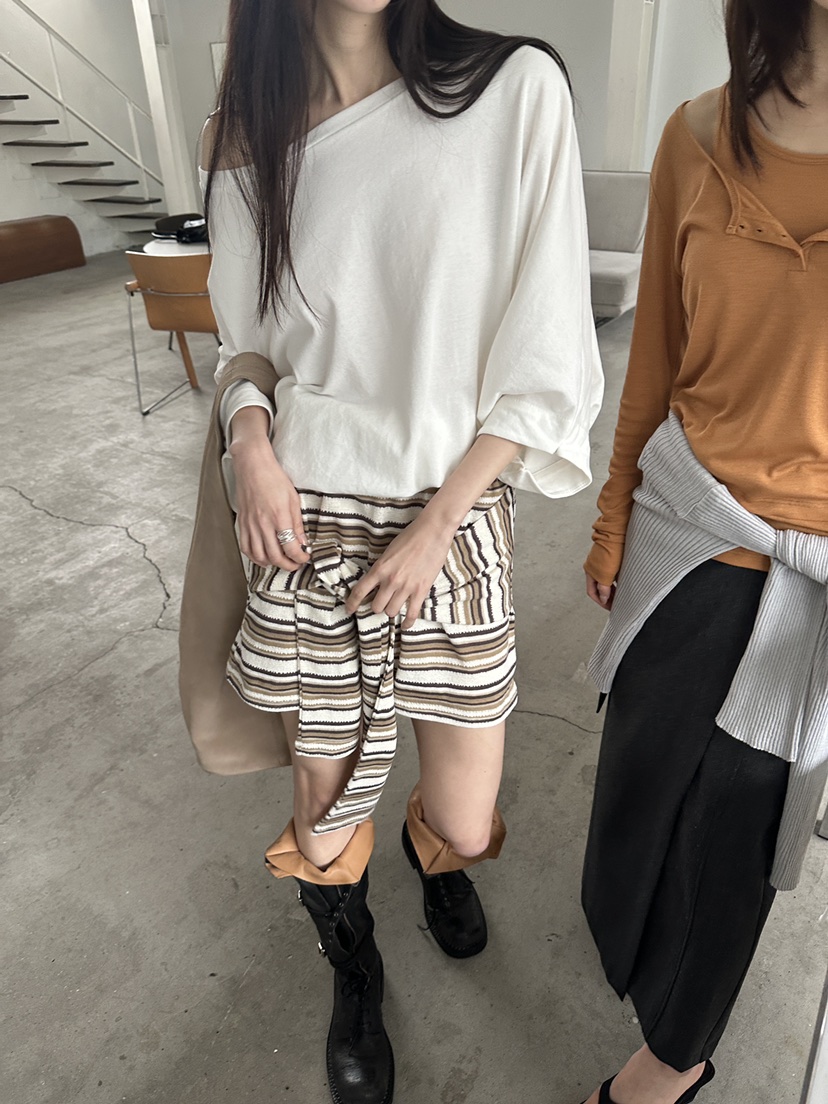 BOWIE韓國代購女裝新品職業熱賣時尚26春夏人氣長袖T恤寬松BOWIE長袖T恤