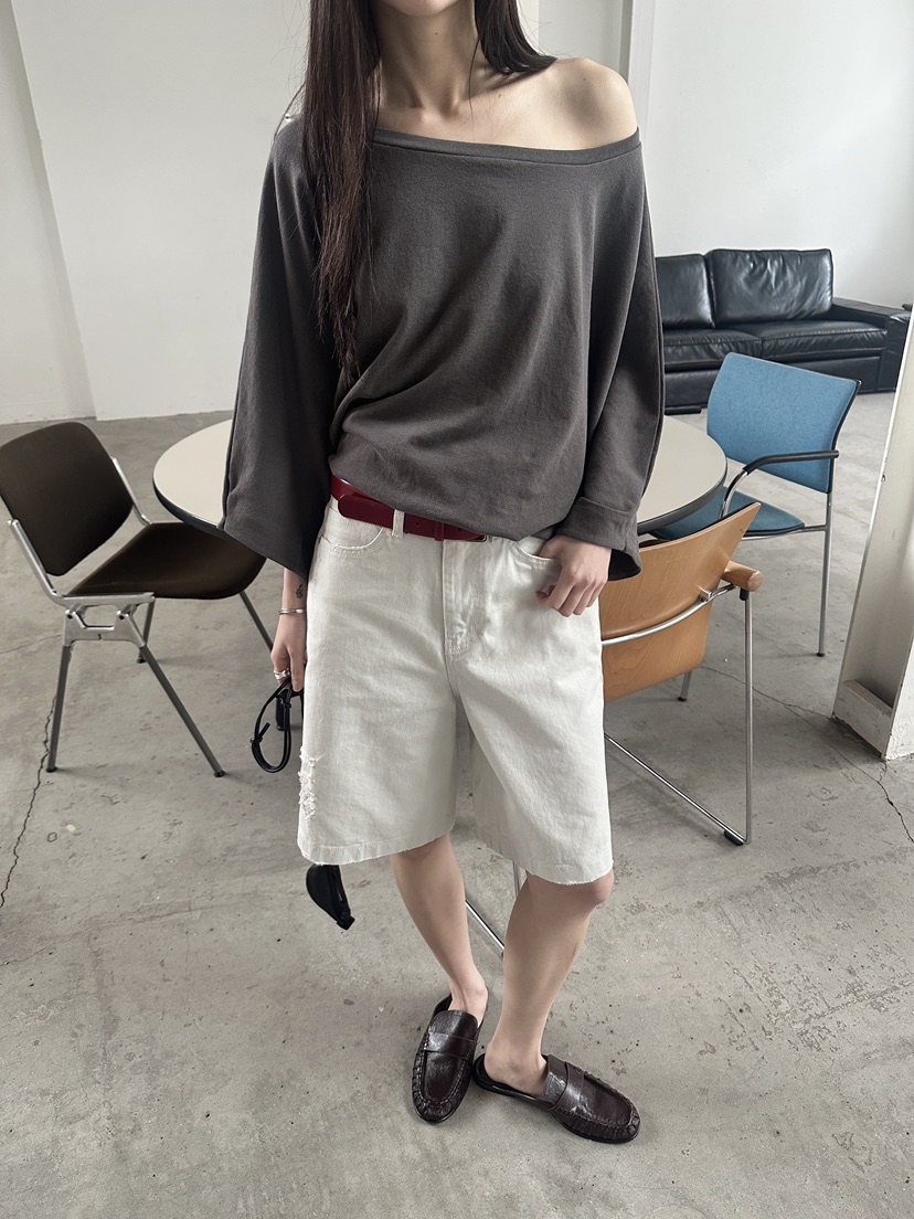 BOWIE韓國代購女裝新品職業熱賣時尚26春夏人氣長袖T恤寬松BOWIE長袖T恤