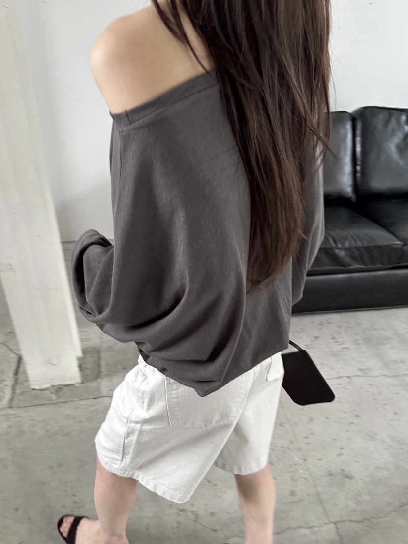 BOWIE韓國代購女裝新品職業熱賣時尚26春夏人氣長袖T恤寬松BOWIE長袖T恤