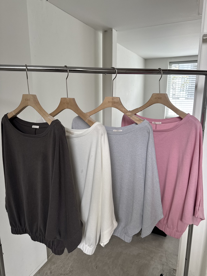 BOWIE韓國代購女裝新品職業熱賣時尚26春夏人氣長袖T恤寬松BOWIE長袖T恤
