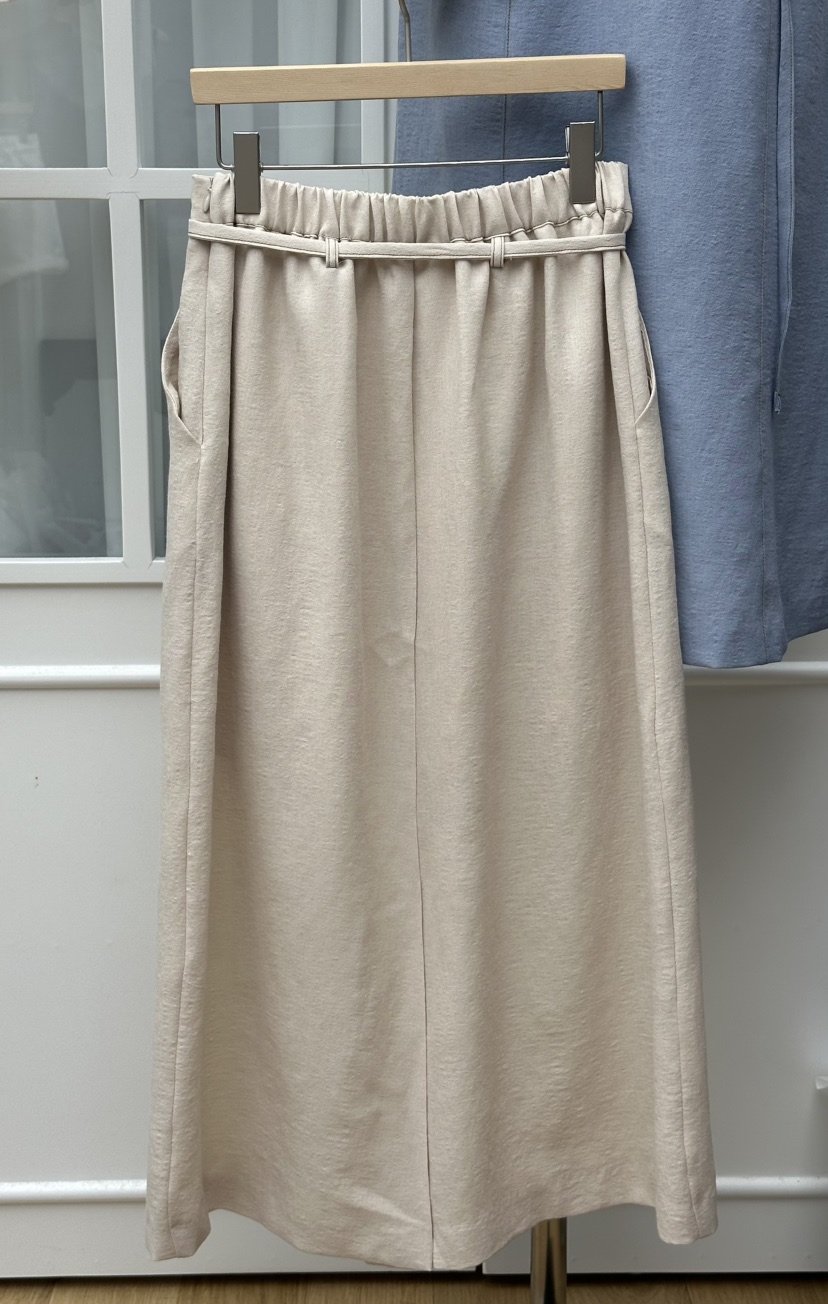 RE:FRESH-L韓國直郵實拍女士新品時尚熱賣人氣長裙含腰繩RE:FRESH長裙