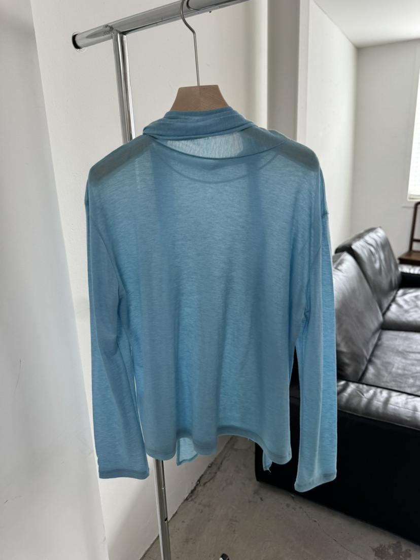 BOWIE韓國直郵實拍女士新款時尚推薦職業長袖T恤圍巾寬松BOWIE長袖T恤