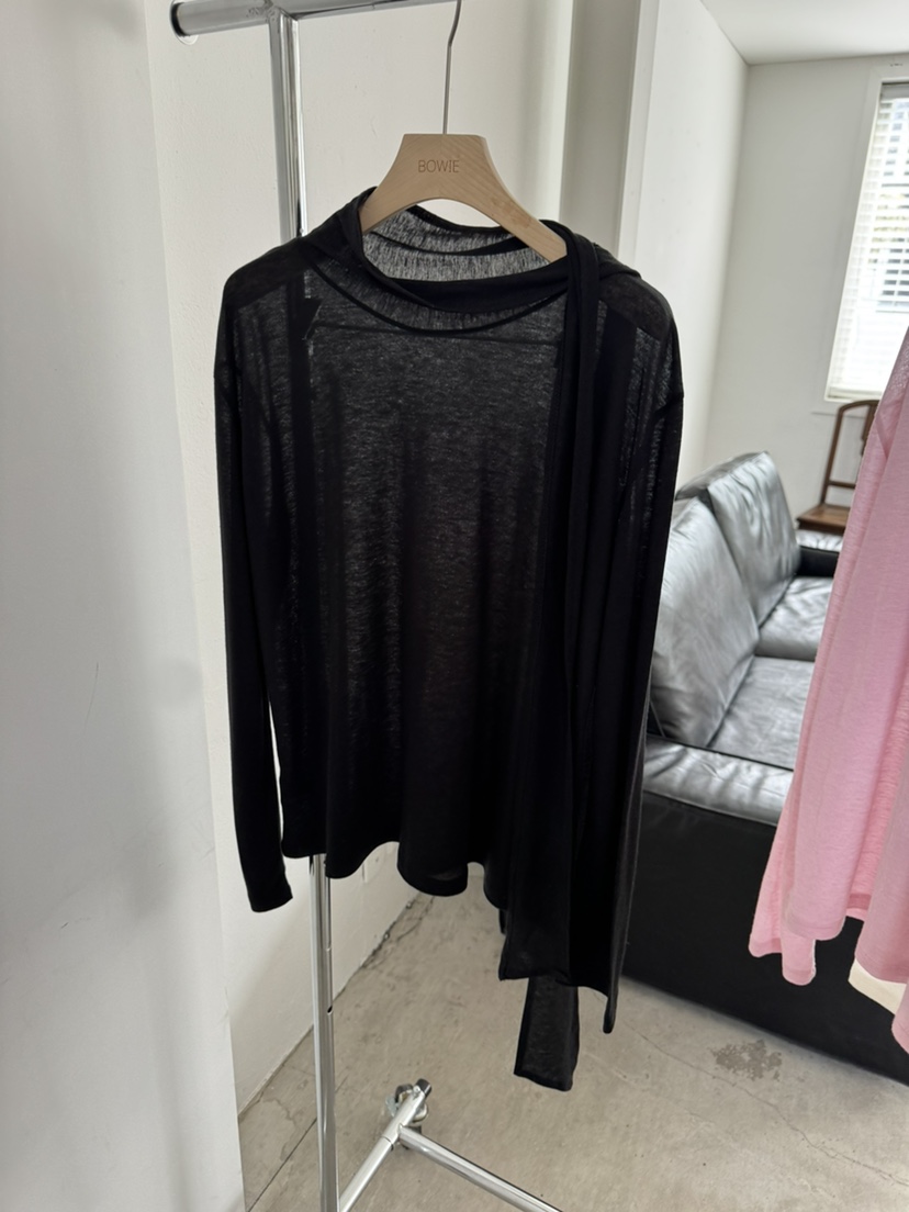 BOWIE韓國直郵實拍女士新款時尚推薦職業長袖T恤圍巾寬松BOWIE長袖T恤圖色5