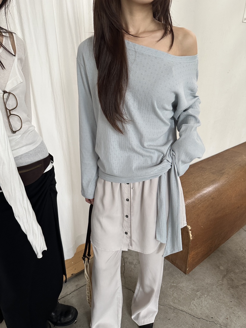 BOWIE韓國東大門直郵女士新品推薦熱賣時尚休閑職業長袖T恤BOWIE長袖T恤