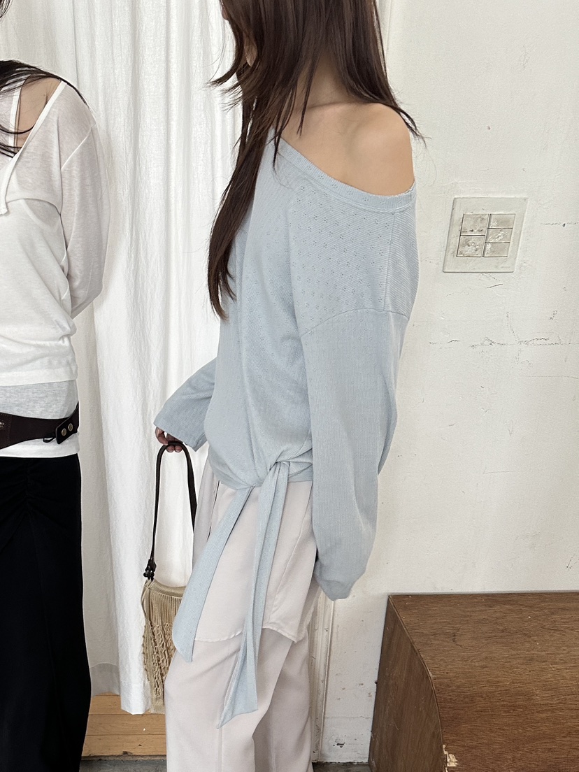 BOWIE韓國東大門直郵女士新品推薦熱賣時尚休閑職業長袖T恤BOWIE長袖T恤