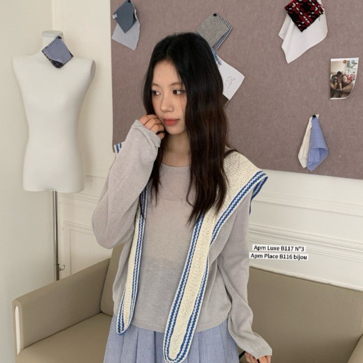 N3韓國代購女士新款推薦26春夏時尚熱賣休閑圍巾披肩披肩N3圍巾/披肩