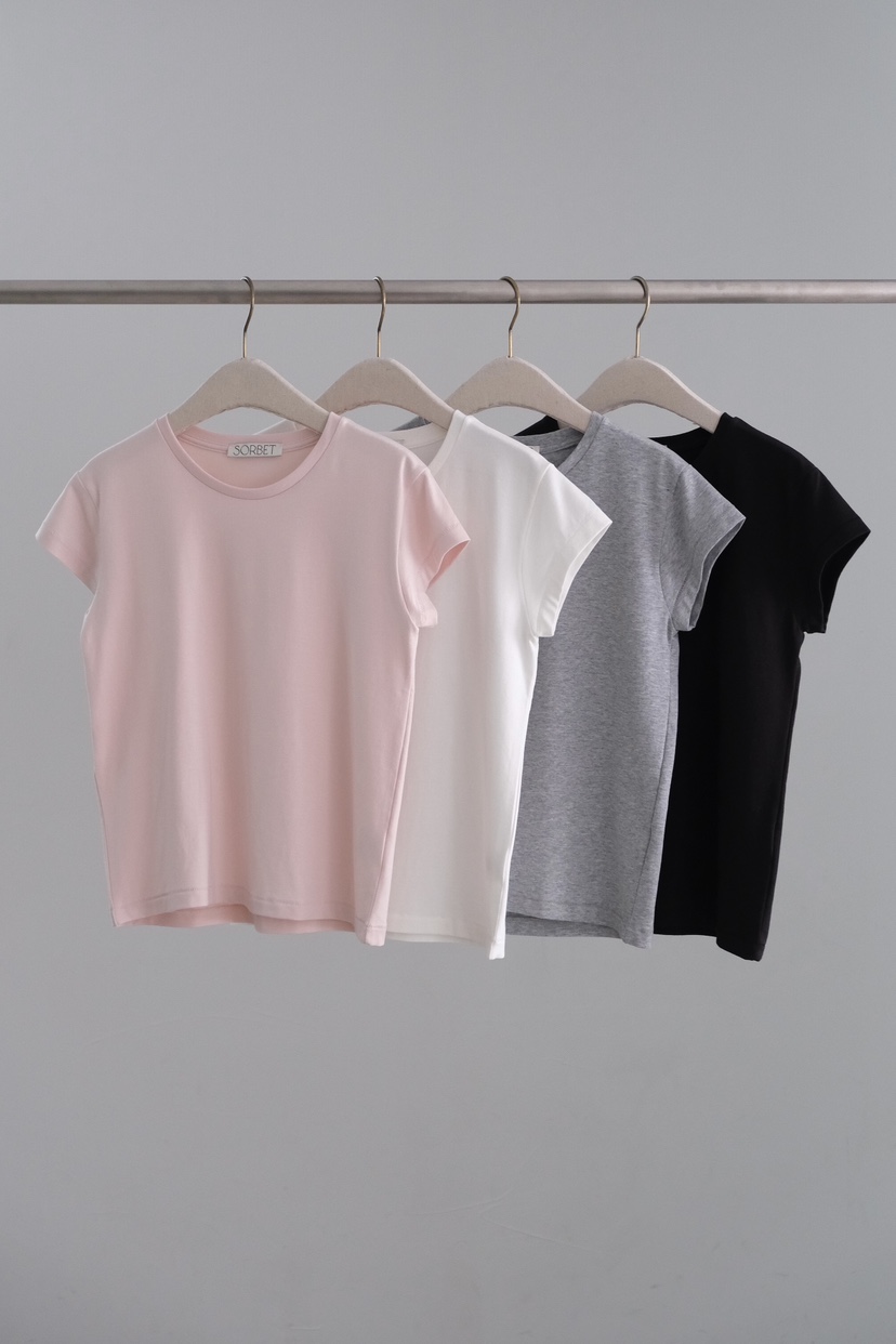 SORBET/FLAT WHITE韓國直郵實拍女士新品熱賣推薦職業T恤SORBET/FLAT WHITET恤