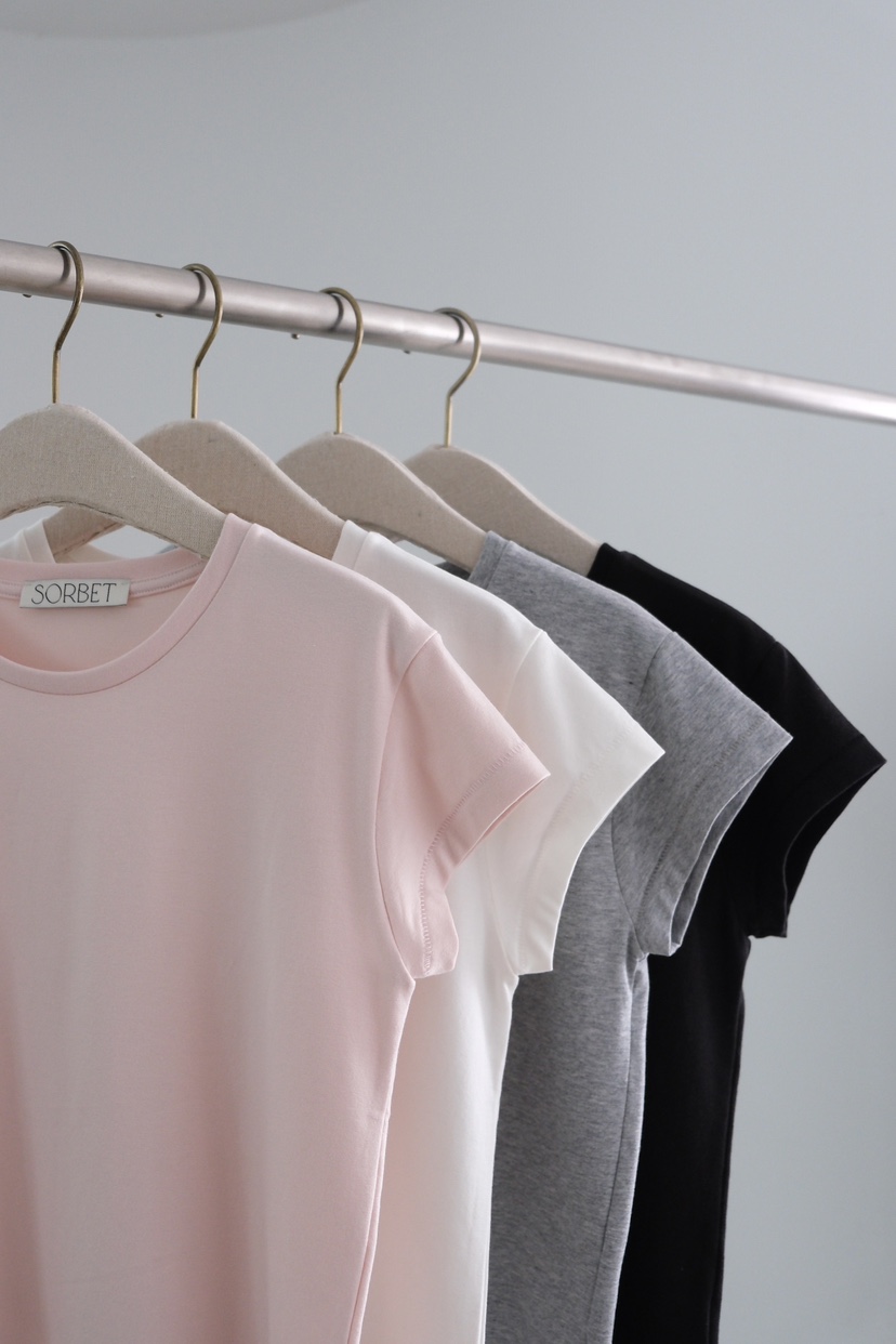 SORBET/FLAT WHITE韓國直郵實拍女士新品熱賣推薦職業T恤SORBET/FLAT WHITET恤