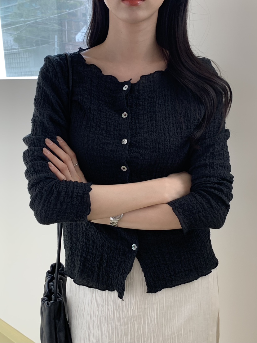 NOTICE韓國東大門代購女士新款職業休閑時尚長袖T恤圓領開衫NOTICE長袖T恤