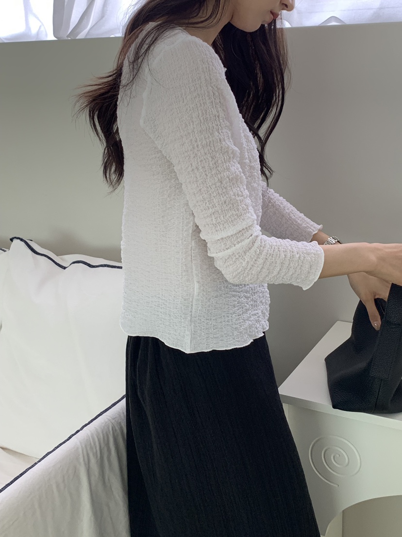 NOTICE韓國東大門代購女士新款職業休閑時尚長袖T恤圓領開衫NOTICE長袖T恤