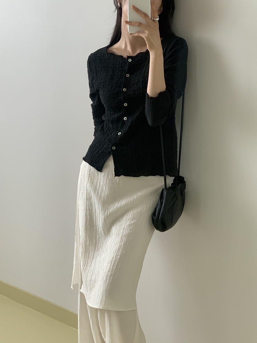 NOTICE韓國東大門代購女士新款職業休閑時尚長袖T恤圓領開衫NOTICE長袖T恤