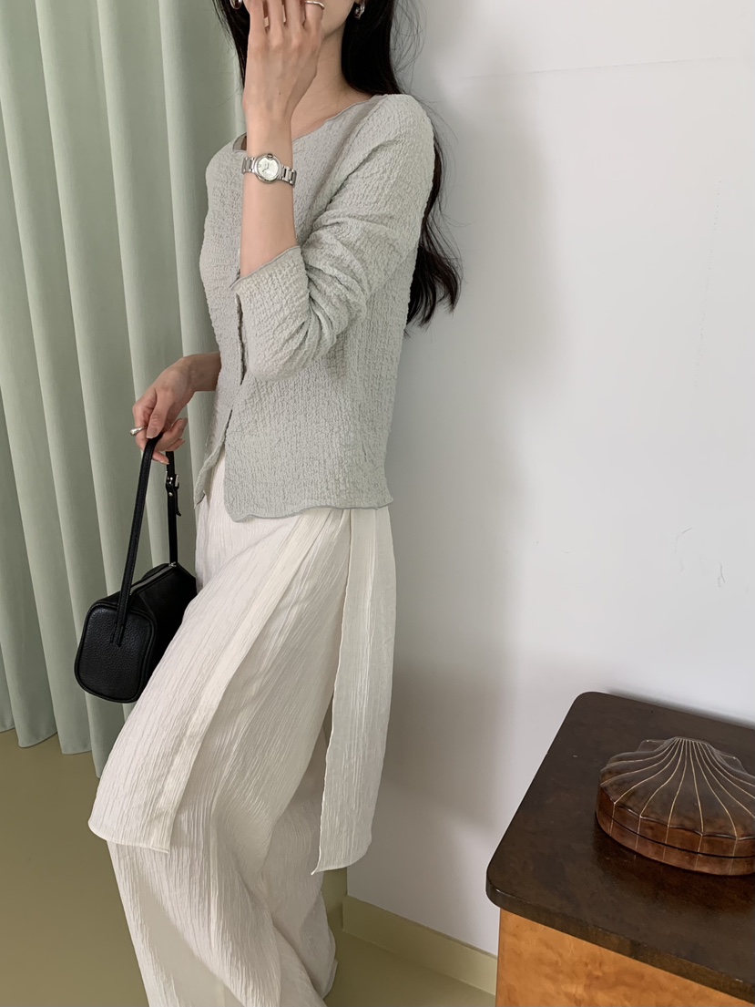 NOTICE韓國東大門代購女士新款職業休閑時尚長袖T恤圓領開衫NOTICE長袖T恤