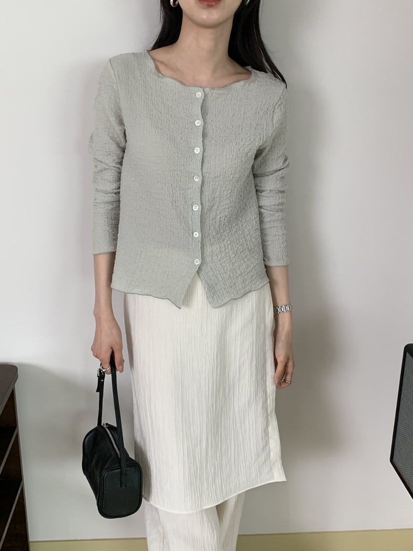 NOTICE韓國東大門代購女士新款職業休閑時尚長袖T恤圓領開衫NOTICE長袖T恤