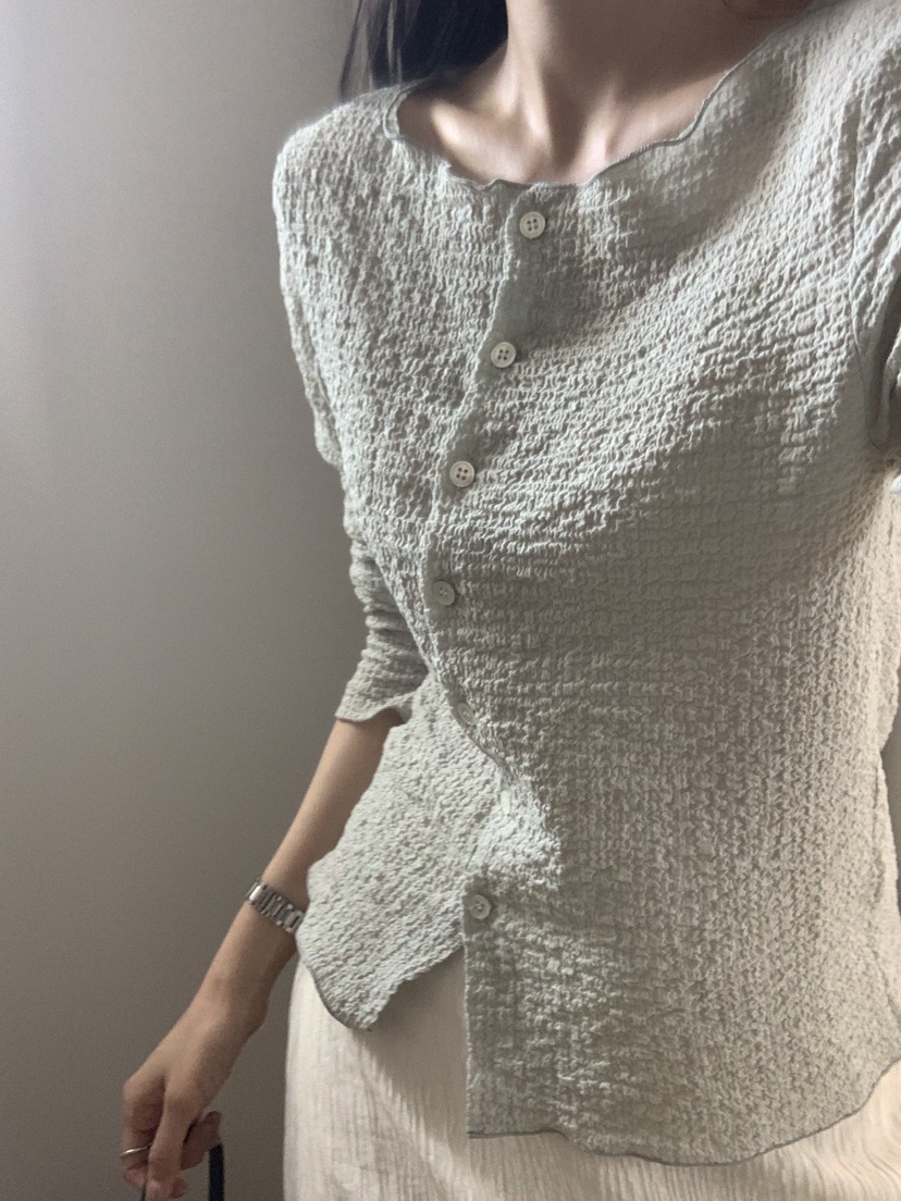 NOTICE韓國東大門代購女士新款職業休閑時尚長袖T恤圓領開衫NOTICE長袖T恤