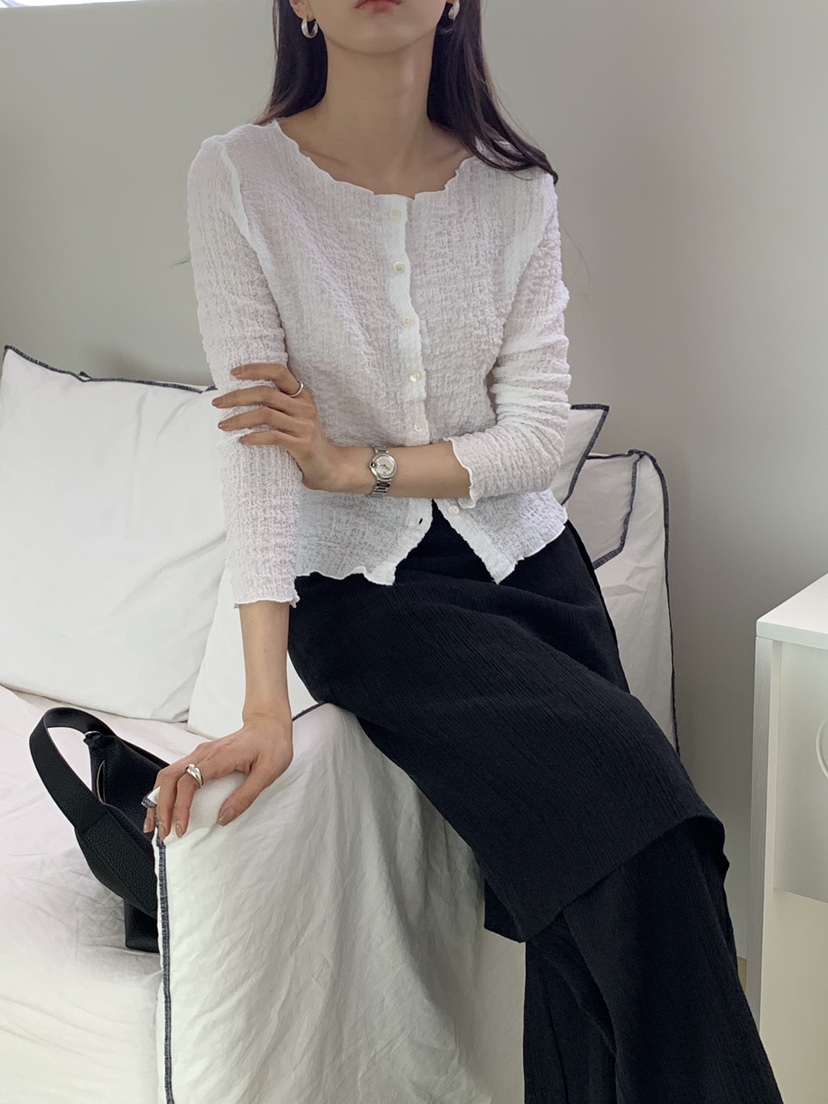 NOTICE韓國東大門代購女士新款職業休閑時尚長袖T恤圓領開衫NOTICE長袖T恤