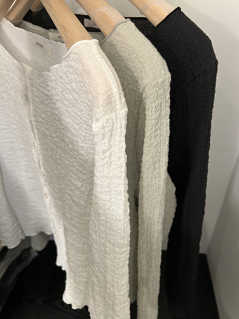 NOTICE韓國東大門代購女士新款職業休閑時尚長袖T恤圓領開衫NOTICE長袖T恤