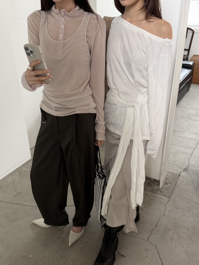 BOWIE韓國代購女裝新品推薦26春夏熱賣休閑職業時尚休閑褲BOWIE休閑褲