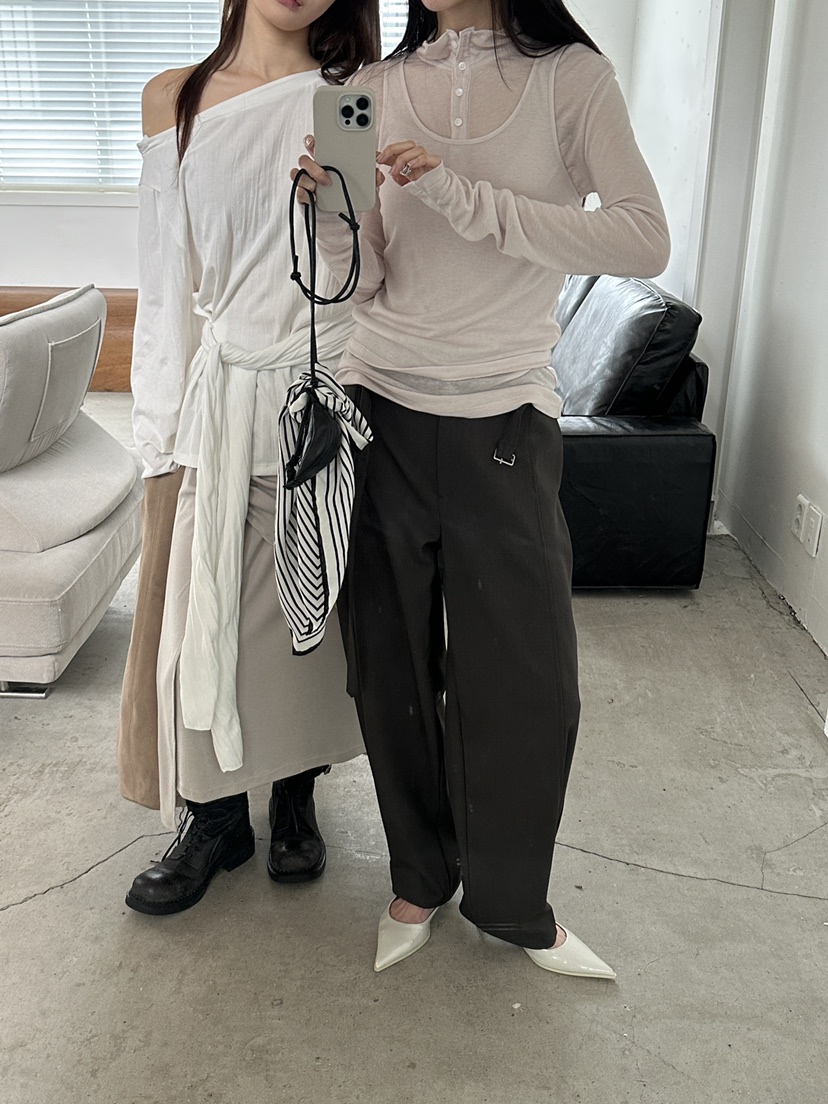 BOWIE韓國代購女裝新品推薦26春夏熱賣休閑職業時尚休閑褲BOWIE休閑褲