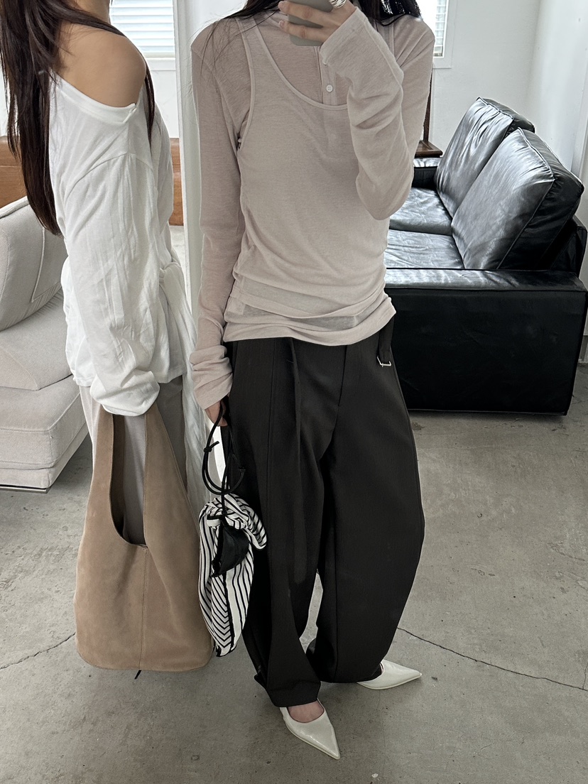 BOWIE韓國代購女裝新品推薦26春夏熱賣休閑職業時尚休閑褲BOWIE休閑褲