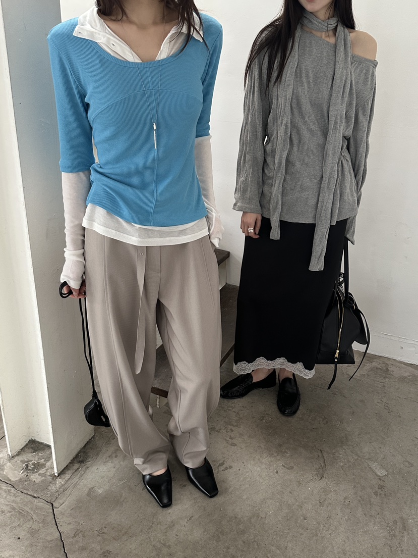 BOWIE韓國代購女裝新品推薦26春夏熱賣休閑職業時尚休閑褲BOWIE休閑褲