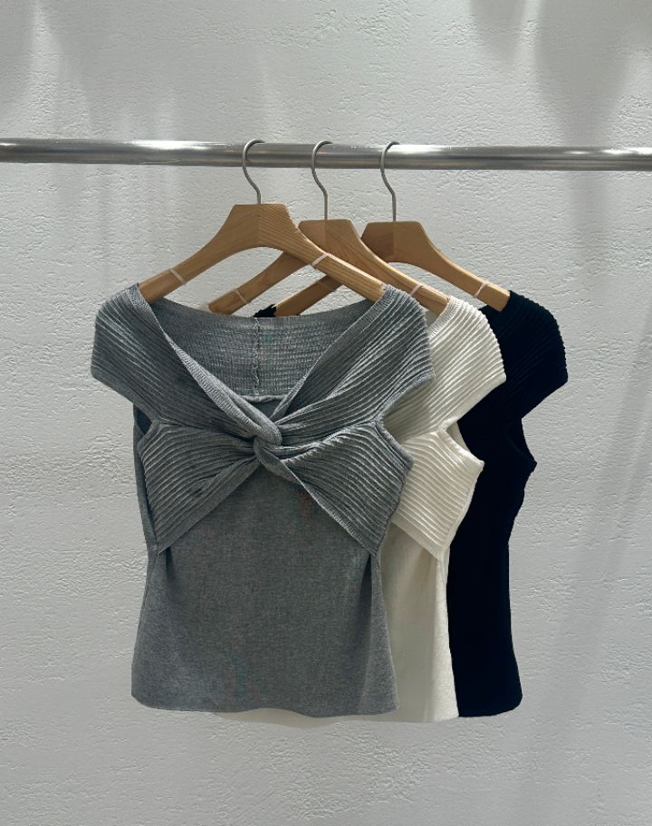 CRONG韓國代購女士新品推薦26春夏熱賣休閑職業針織衫露肩CRONG針織衫