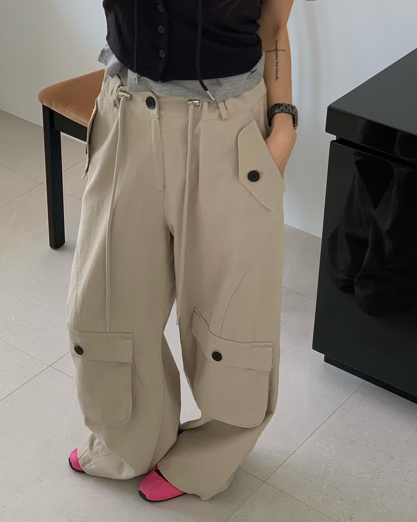 REVE CITE-L韓國東大門代購女士新款職業推薦休閑褲工裝褲REVE CITE-L休閑褲