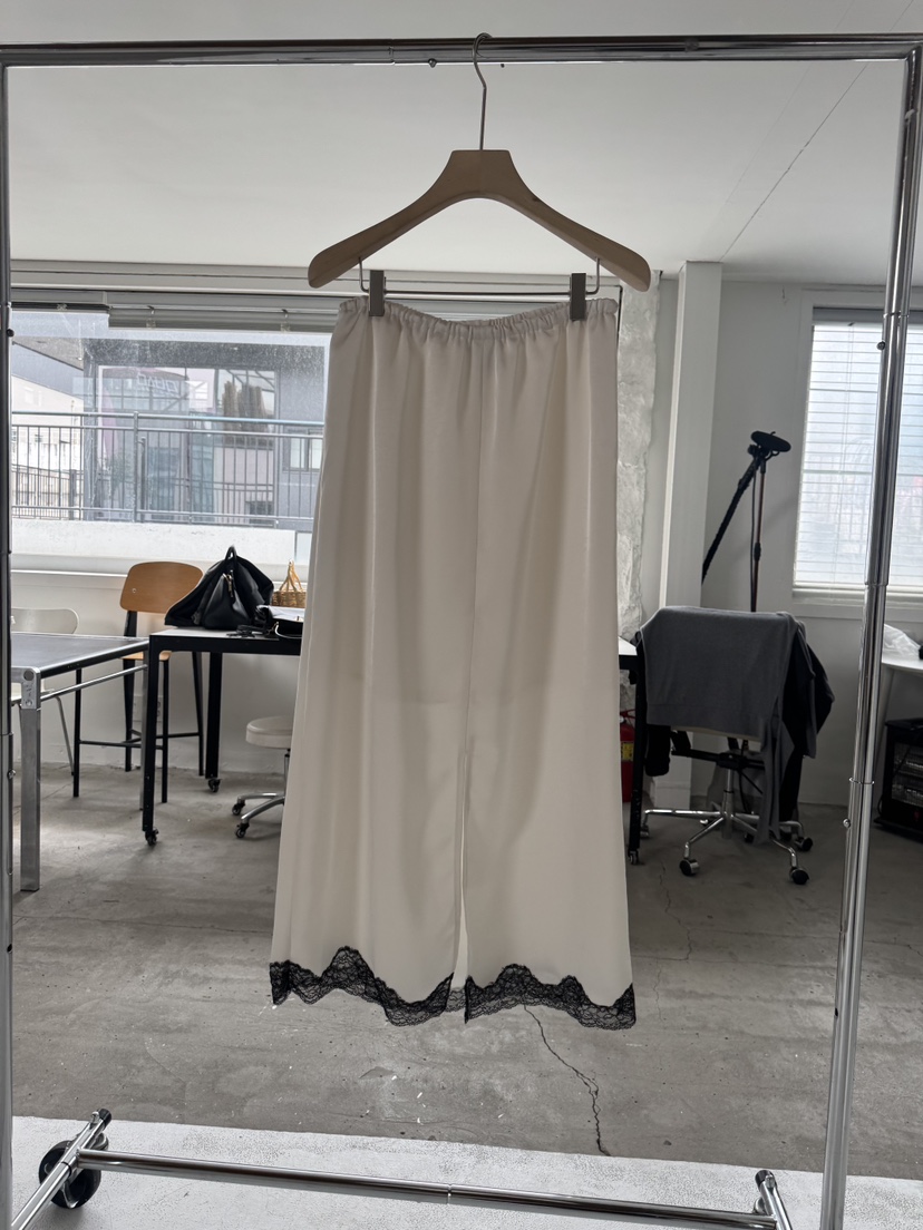 BOWIE韓國代購女裝新款推薦熱賣職業26春夏人氣休閑長裙蕾絲BOWIE長裙