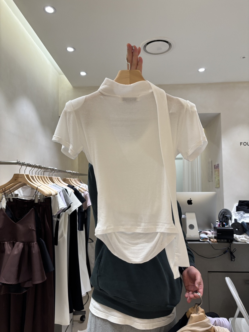 FOUREIGHT韓國東大門直郵女士新品時尚職業休閑人氣T恤圍巾FOUR EIGHTT恤