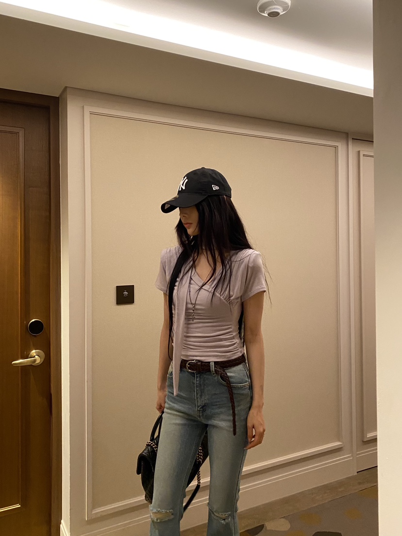 FOUREIGHT韓國東大門直郵女士新品時尚職業休閑人氣T恤圍巾FOUR EIGHTT恤