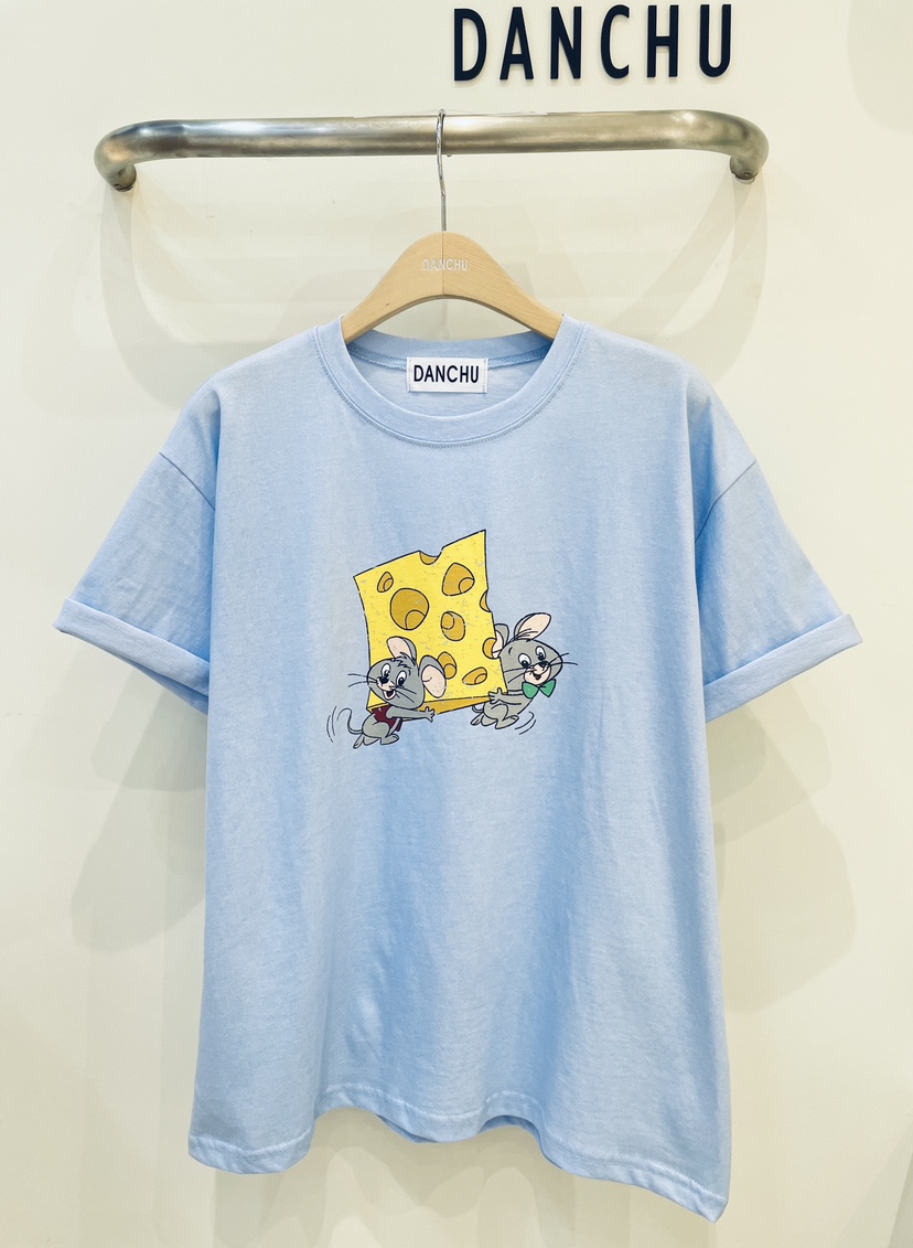 DANCHU韓國直郵女裝新款26春夏熱賣推薦時尚職業休閑人氣T恤DANCHUT恤圖色2