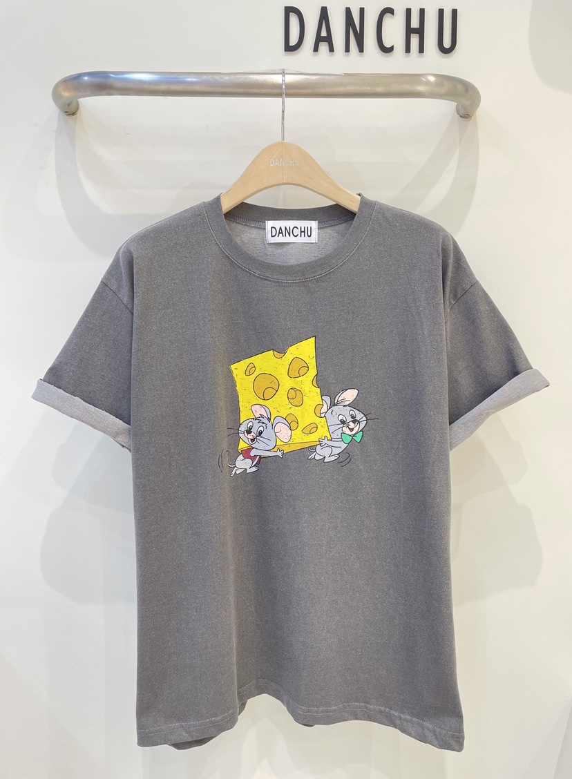 DANCHU韓國直郵女裝新款26春夏熱賣推薦時尚職業休閑人氣T恤DANCHUT恤圖色3