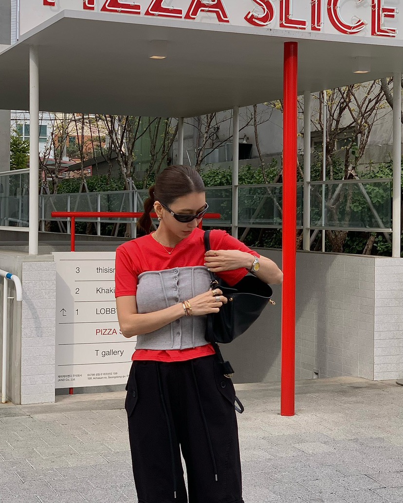 REVE CITE-L韓國東大門直郵女士新品熱賣吊帶背心不含內搭羅紋REVE CITE-L吊帶/背心