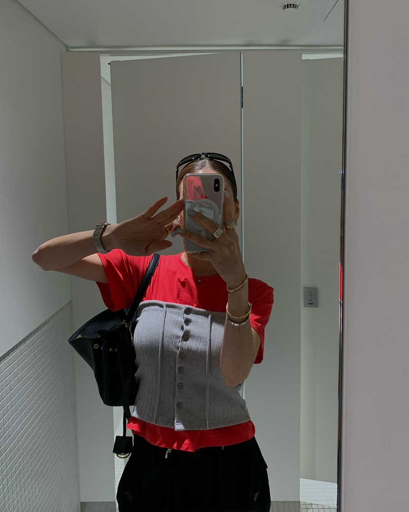 REVE CITE-L韓國東大門直郵女士新品熱賣吊帶背心不含內搭羅紋REVE CITE-L吊帶/背心