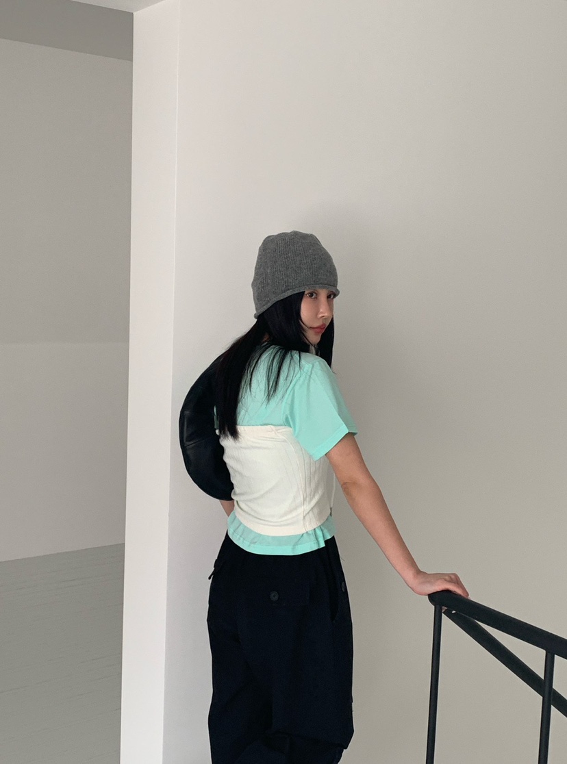 REVE CITE-L韓國東大門直郵女士新品熱賣吊帶背心不含內搭羅紋REVE CITE-L吊帶/背心