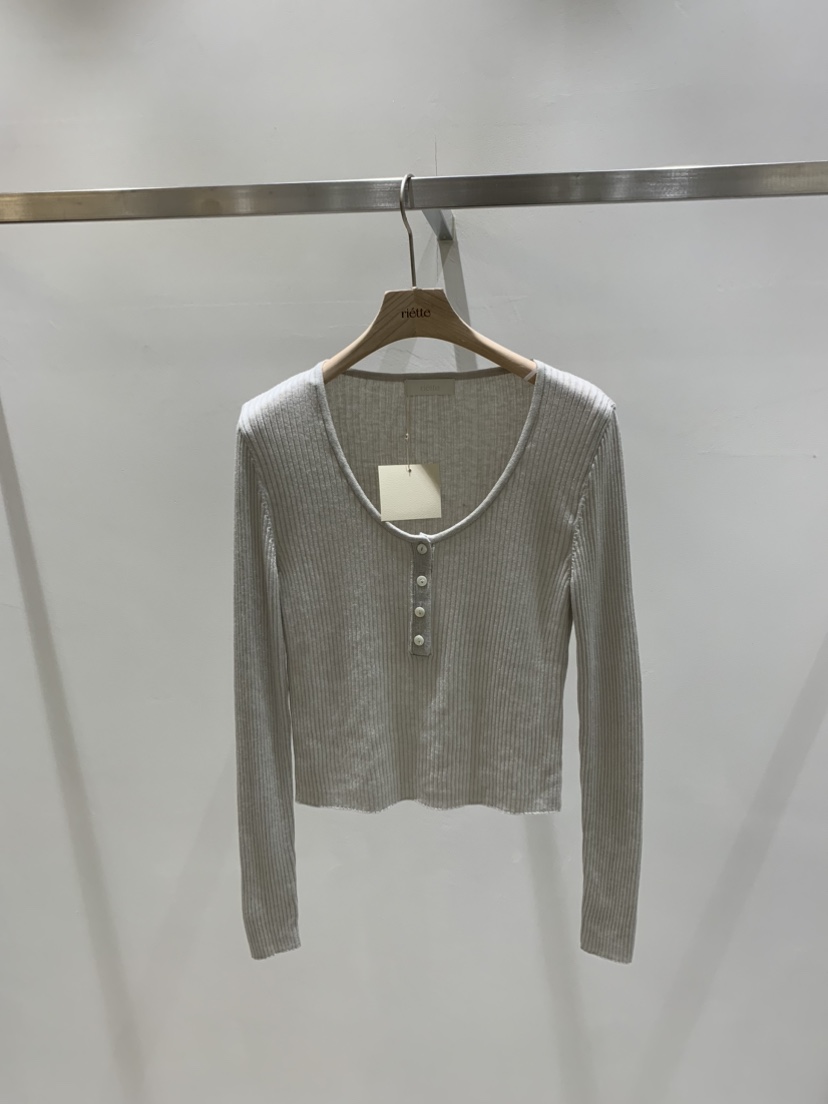 RIETTE韓國直郵女裝新款時尚職業26春夏休閑推薦熱賣長袖T恤RIETTE長袖T恤圖色2