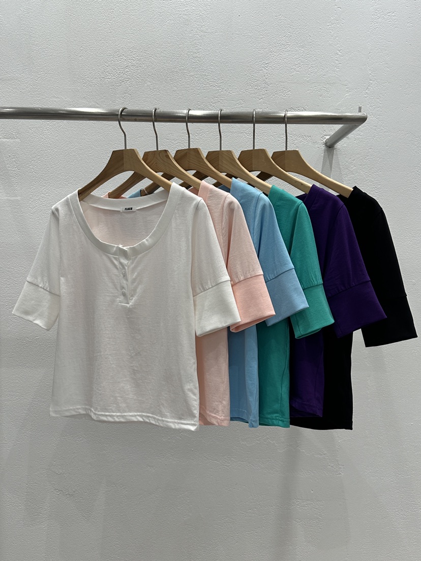 FLASH/I LOVE ME韓國直郵實拍女士新款26春夏T恤不含內搭圍巾FLASH/I LOVE MET恤