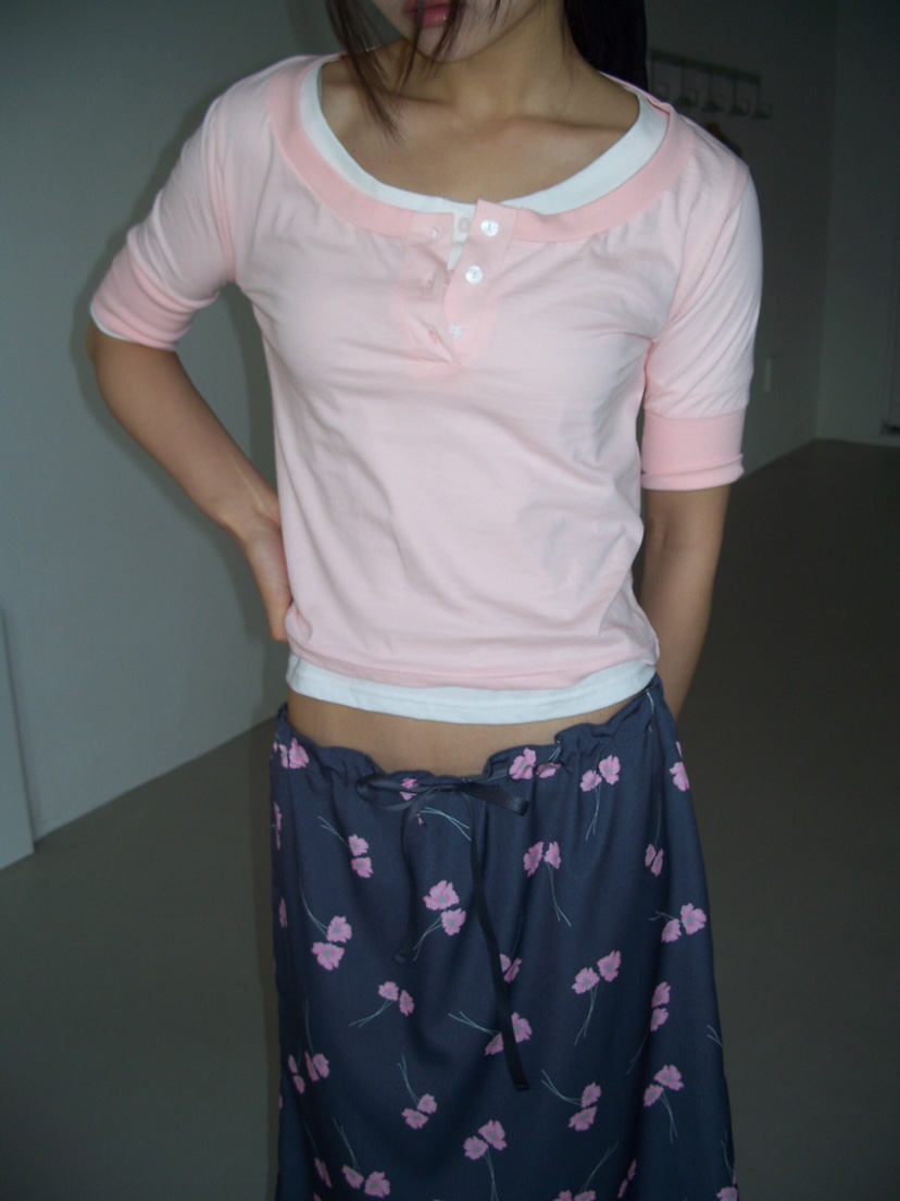 FLASH/I LOVE ME韓國直郵實拍女士新款26春夏T恤不含內搭圍巾FLASH/I LOVE MET恤