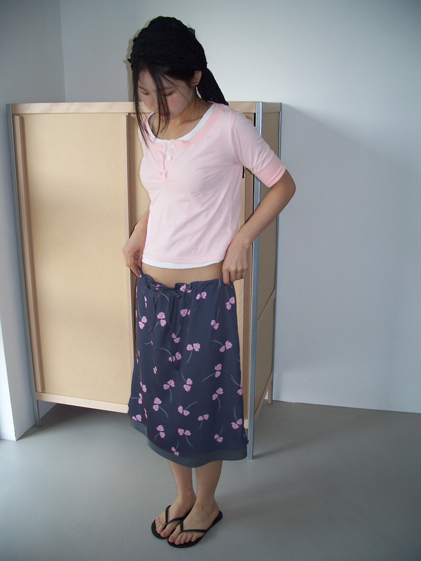 FLASH/I LOVE ME韓國直郵實拍女士新款26春夏T恤不含內搭圍巾FLASH/I LOVE MET恤