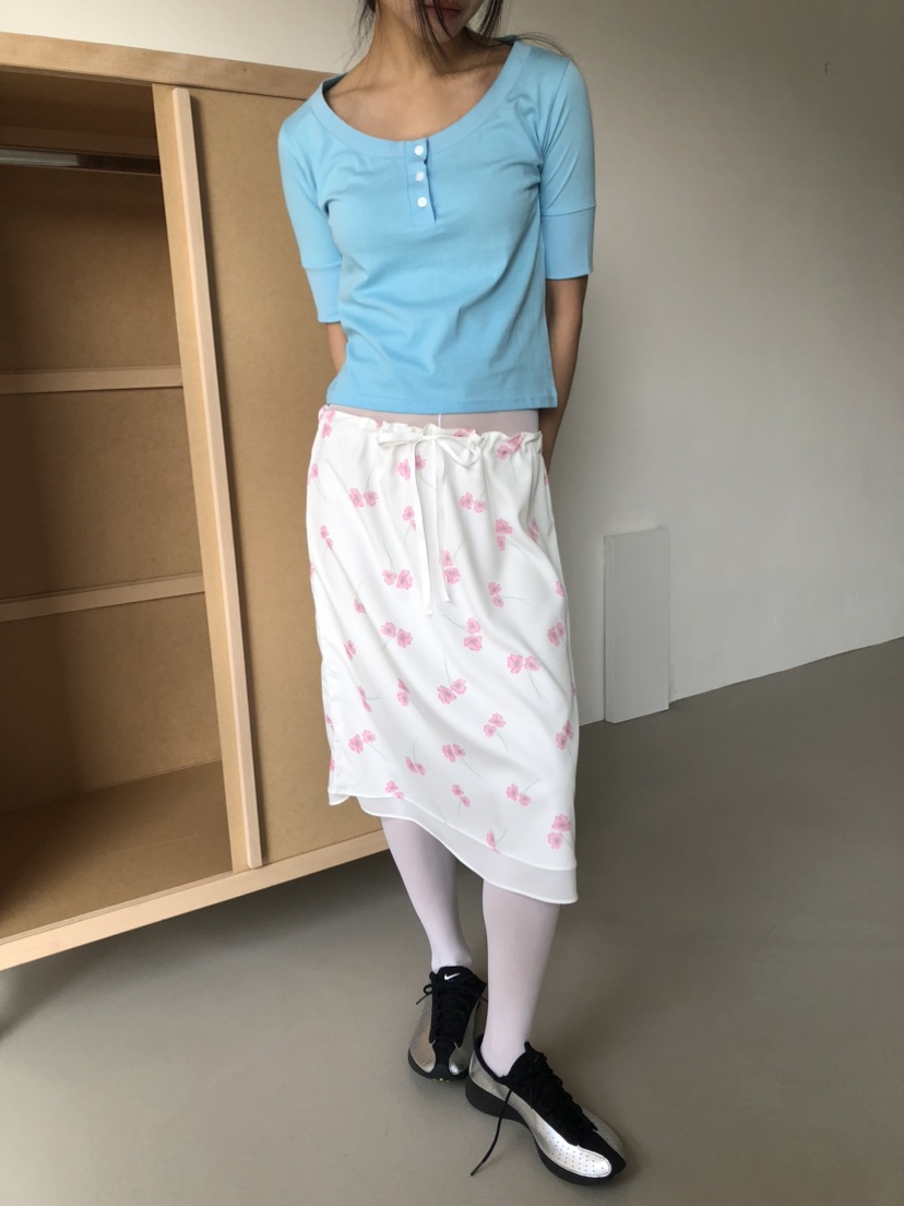 FLASH/I LOVE ME韓國直郵實拍女士新款26春夏T恤不含內搭圍巾FLASH/I LOVE MET恤